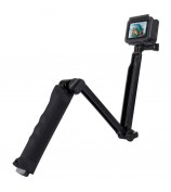PULUZ 3-Way Grip Foldable Multi-functional Selfie-stick Extension Monopod with Tripod for GoPro New Hero/Hero7/6/5/5 Session/4 Session/4/3+/3/2/1 DJI Osmo Action Xiaoyi