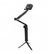 PULUZ 3-Way Grip Foldable Multi-functional Selfie-stick Extension Monopod with Tripod for GoPro New Hero/Hero7/6/5/5 Session/4 Session/4/3+/3/2/1 DJI Osmo Action Xiaoyi