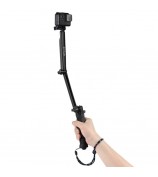 PULUZ 3-Way Grip Foldable Multi-functional Selfie-stick Extension Monopod with Tripod for GoPro New Hero/Hero7/6/5/5 Session/4 Session/4/3+/3/2/1 DJI Osmo Action Xiaoyi
