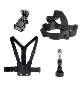 4 in 1 Accessories Kit with Chest Belt, Headstrap for GoPro Hero 4/3+/3/2/1 SJ4000/5000/6000/Xiaomi Yi