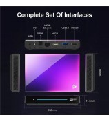 H96 MAX M9 Smart TV Box WiFi 6 BT 5.4 2.4G Remote Control Android 14.0 Set Top Box (8+128G) - US Plug