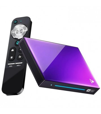 H96 MAX M9 Smart TV Box WiFi 6 BT 5.4 2.4G Remote Control Android 14.0 Set Top Box (4+32G) - US Plug