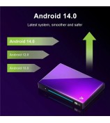 H96 MAX M9 Smart TV Box WiFi 6 BT 5.4 2.4G Remote Control Android 14.0 Set Top Box (4+32G) - US Plug
