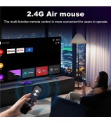 H96 MAX M9 Smart TV Box WiFi 6 BT 5.4 2.4G Remote Control Android 14.0 Set Top Box (4+32G) - US Plug