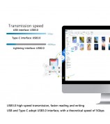 NK908C HD 4-in-1 Ip / USB-C 3.0 / USB-A 3.0 / Micro Charging Adapter SD / TF Card Reader - White