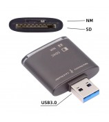 U3-061 USB 3.0 to NM Nano Memory Card SD Card Reader Writer for Mate Serial Phone / Camera / Laptop
