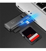 KAWAU C296 MINI USB 2.0 SD TF Memory Card Reader Mini Adapter for SDXC SDHC MicroSDXC MMC II