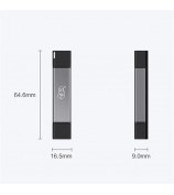 KAWAU C350TL iP+USB3.0+Type-C Card Reader Adapter Support SD / TF Card Aluminum Alloy Cellphone OTG Card Reader