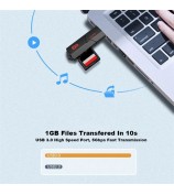 KAWAU C307DUO 2-In-1 USB 3.0 to Memory Card Reader USB Adapter for SD / SDHC / SDXC / TF Cards