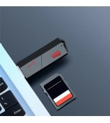 KAWAU C307DUO 2-In-1 USB 3.0 to Memory Card Reader USB Adapter for SD / SDHC / SDXC / TF Cards