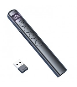 S7 Wireless PPT Remote Laser Pointer Powerpoint Office Presentation Page Turning Clicker - Black