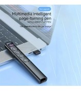S7 Wireless PPT Remote Laser Pointer Powerpoint Office Presentation Page Turning Clicker - Black