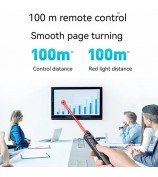 S7 Wireless PPT Remote Laser Pointer Powerpoint Office Presentation Page Turning Clicker - Black