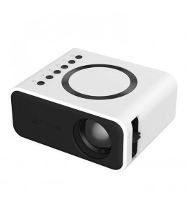 T300S 320x240 24ANSI Lumens LCD Projector Home Theater Mini Projector Support Wired / Wireless Sync Screen - White / US Plug