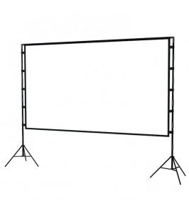 120-Inch 2.65mx1.5m Indoor Outdoor Projection Curtain 16:9 Movie Projector Screen with Stand with Storage Bag