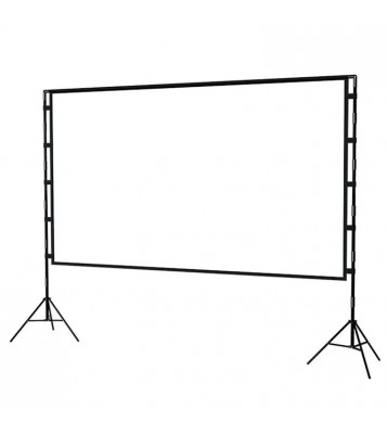 120-Inch 2.65mx1.5m Indoor Outdoor Projection Curtain 16:9 Movie Projector Screen with Stand with Storage Bag