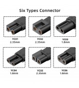 6Pcs / Set UC-150 5V Type-C Female to 2 Pin Adapter Kit Charger Adapter for Electric Hair Clipper Shavers