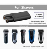 6Pcs / Set UC-150 5V Type-C Female to 2 Pin Adapter Kit Charger Adapter for Electric Hair Clipper Shavers