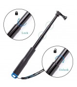 For GoPro Extendable Selfie Stick 19-inch Non-Slip Handle Aluminum Alloy Selfie Stick - Blue