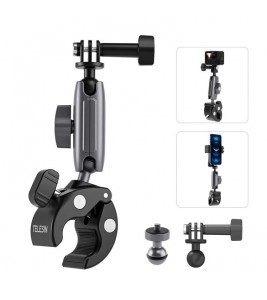 TELESIN GP-HBM-001 Motorcycle Bicycle Camera Holder Handlebar Mount Aluminum Alloy Action Camera Phone Bracket