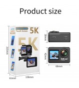 V5 5K WiFi EIS Anti-shake Action Camera 30m Waterproof Dual Screen Sports Camera