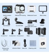 V5 5K WiFi EIS Anti-shake Action Camera 30m Waterproof Dual Screen Sports Camera