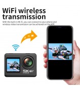 V5 5K WiFi EIS Anti-shake Action Camera 30m Waterproof Dual Screen Sports Camera