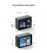 V5 5K WiFi EIS Anti-shake Action Camera 30m Waterproof Dual Screen Sports Camera