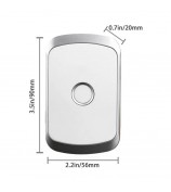 C20 Smart Home Wireless Pager Doorbell Old Man Emergency Alarm 80m Remote Waterproof Wireless Chime Bell EU Plug - Silver