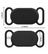 For Samsung Galaxy SmartTag 2 Silicone Case Finder Tracker Holder Protective Cover - Black