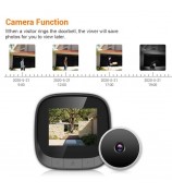 C16 2.4 inch Smart Door Viewer 90 Degree Wide Angle Rechargeable Doorbell HD Digital Door Peephole Camera