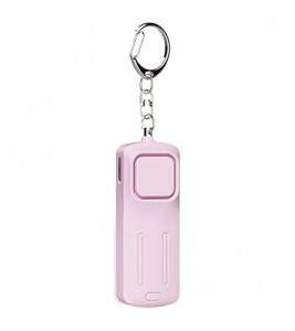 Outdoor Children Emergency Alarm with Light Portable Self-Defense 130dB Loud Alert Hanging Keychain - Pink