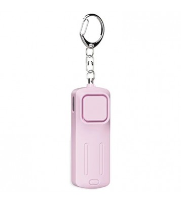 Outdoor Children Emergency Alarm with Light Portable Self-Defense 130dB Loud Alert Hanging Keychain - Pink