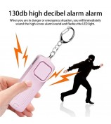 Outdoor Children Emergency Alarm with Light Portable Self-Defense 130dB Loud Alert Hanging Keychain - Pink