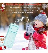 Outdoor Children Emergency Alarm with Light Portable Self-Defense 130dB Loud Alert Hanging Keychain - Pink