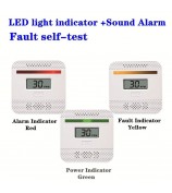 Carbon Monoxide Detector with LCD Display Battery Powered Home CO Alarm Sensor