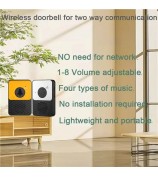 D30 Wireless Voice Intercom Doorbell Volume Adjustable Two Way Talk Door Bell