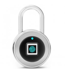 BOZZYS PL-P2 IP68 Water-Resistant Fingerprint Padlock Smart Padlock for Gym, Sports, Bike, School, Locker, Storage - Silver