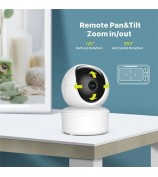 SM650 Baby Monitor Indoor Surveillance Camera 5-inch Display Two-Way Voice Webcam 2.4GHz Wireless Camera with Temperature Test - US Plug