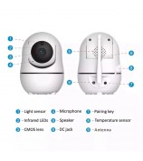 SM70PTZ 7-inch Wireless Digital Baby Monitor Two-Way Talk Camera Home Security Device 2.4GHz Webcam Support Night Vision / Temperature Monitoring - US Plug