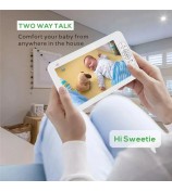 SM70PTZ 7-inch Wireless Digital Baby Monitor Two-Way Talk Camera Home Security Device 2.4GHz Webcam Support Night Vision / Temperature Monitoring - US Plug