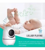 SM70PTZ 7-inch Wireless Digital Baby Monitor Two-Way Talk Camera Home Security Device 2.4GHz Webcam Support Night Vision / Temperature Monitoring - US Plug