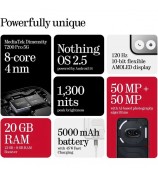 NOTHING Phone (2a) EU Version 12GB+256GB 6.7 inch AMOLED Display Mediatek Dimensity 7200 Pro Dual 50MP Smart Phone - Milk