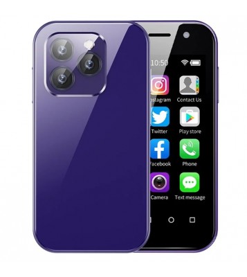 SOYES XS14 Pro 3GB+64GB 3.0'' 4G Mini Smartphone Dual Sim Student Pocket Mobile Phone - Purple