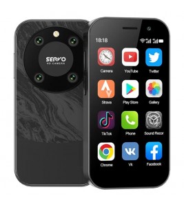 SERVO KING9000 3+64GB 3" Display Ultra-Mini 4G Smartphone, Dual SIM Dual Standby - Black