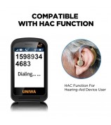 UNIWA V909T Single SIM 2.8/1.77 inch Flip Phone 2250mAh Battery 4G Cellphone with Rear Camera - Black