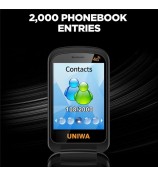 UNIWA V909T Single SIM 2.8/1.77 inch Flip Phone 2250mAh Battery 4G Cellphone with Rear Camera - Black