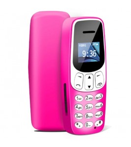 J7 World Smallest Phone Mini Cell Phone Bluetooth Phone MP3 Player with Voice Changer - Rose