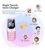 J7 World Smallest Phone Mini Cell Phone Bluetooth Phone MP3 Player with Voice Changer - Rose