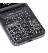 F265 2.55 Inches Cell Phone 4 SIM Cards Keypad Folding Mobile Phone - Purple / Language Pack 1